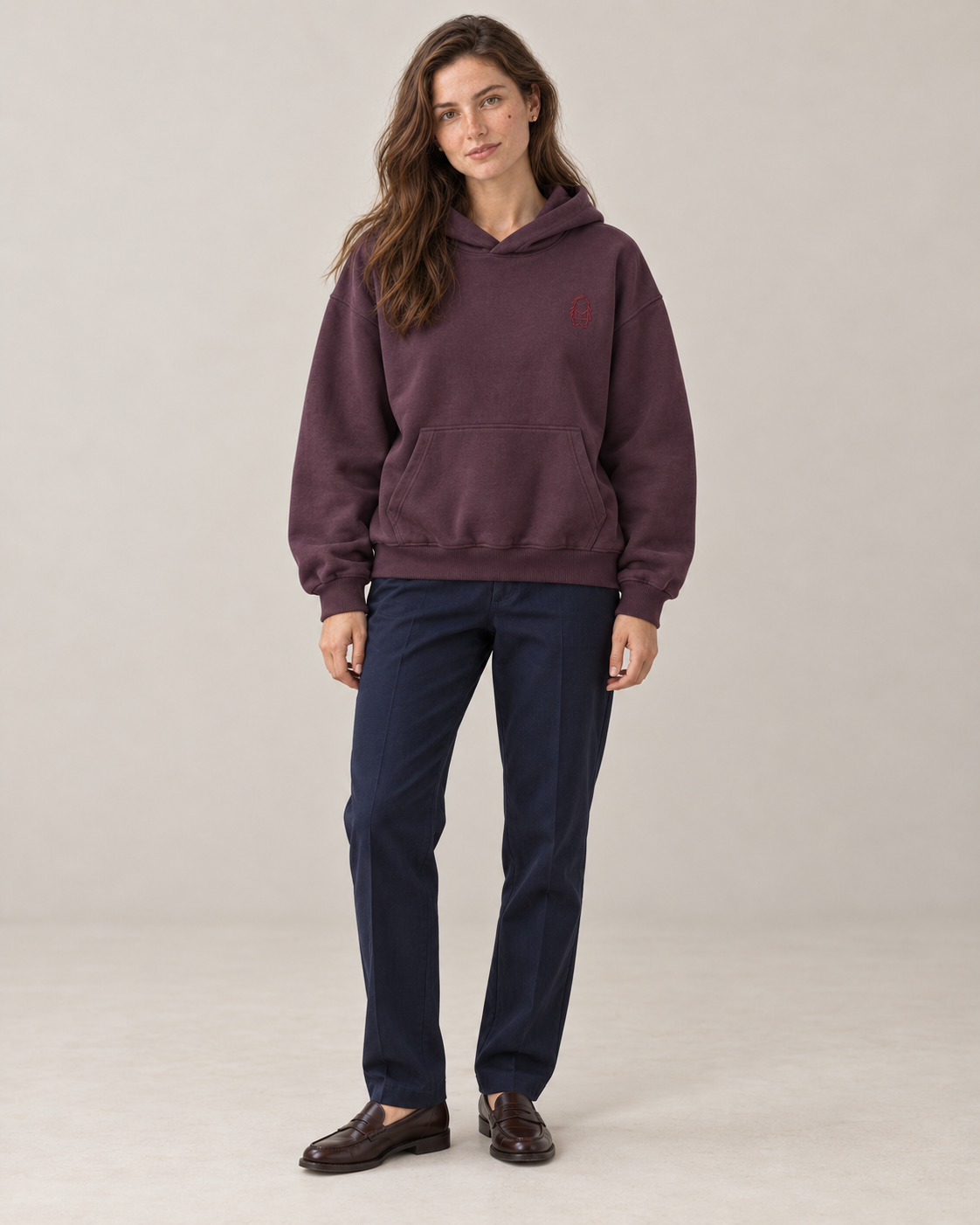 Eternal – Heavy Hoodie – Plum Purple – Frau Ganzkörper
