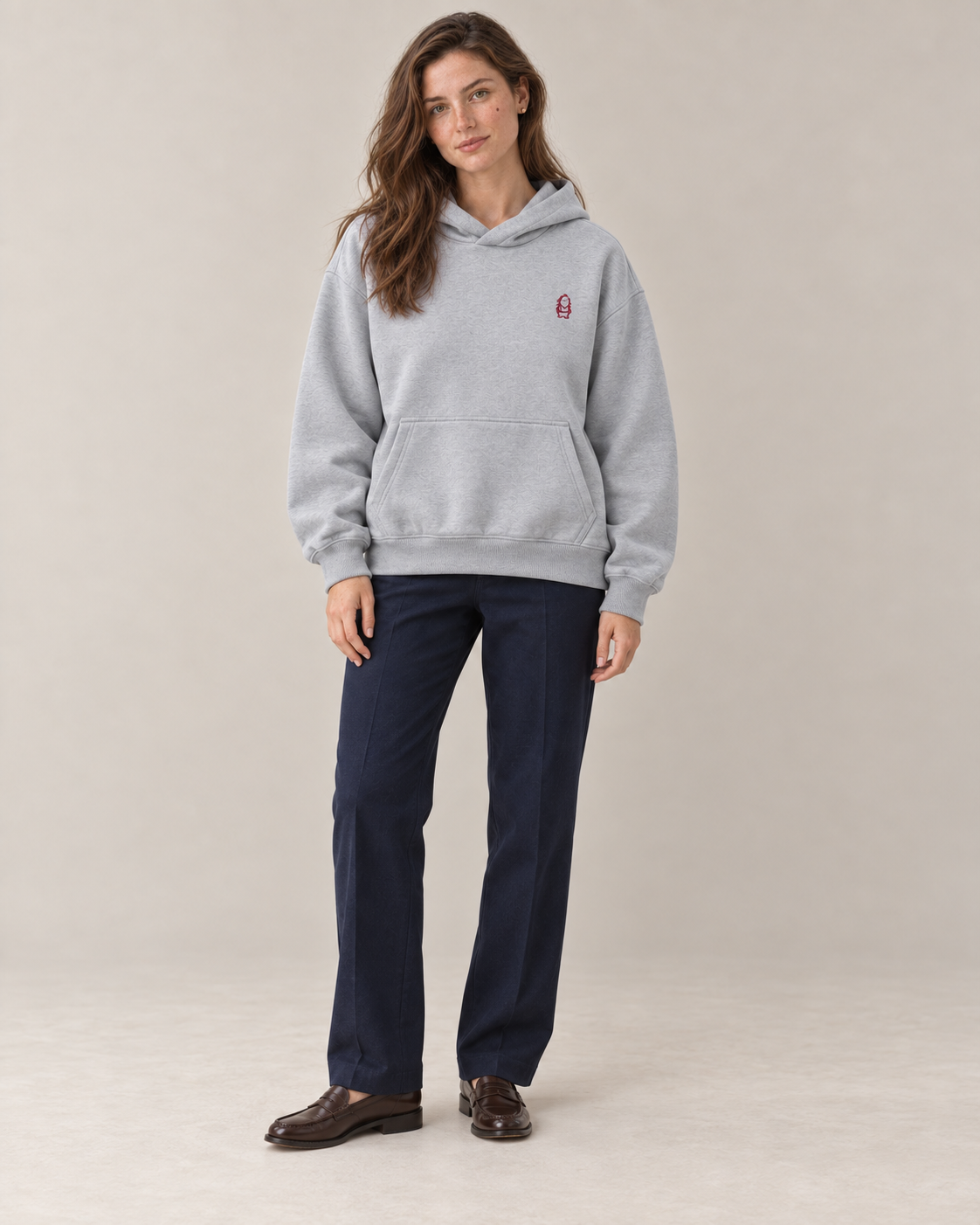 Eternal – Heavy Hoodie – Light Asphalt – Frau Ganzkörper