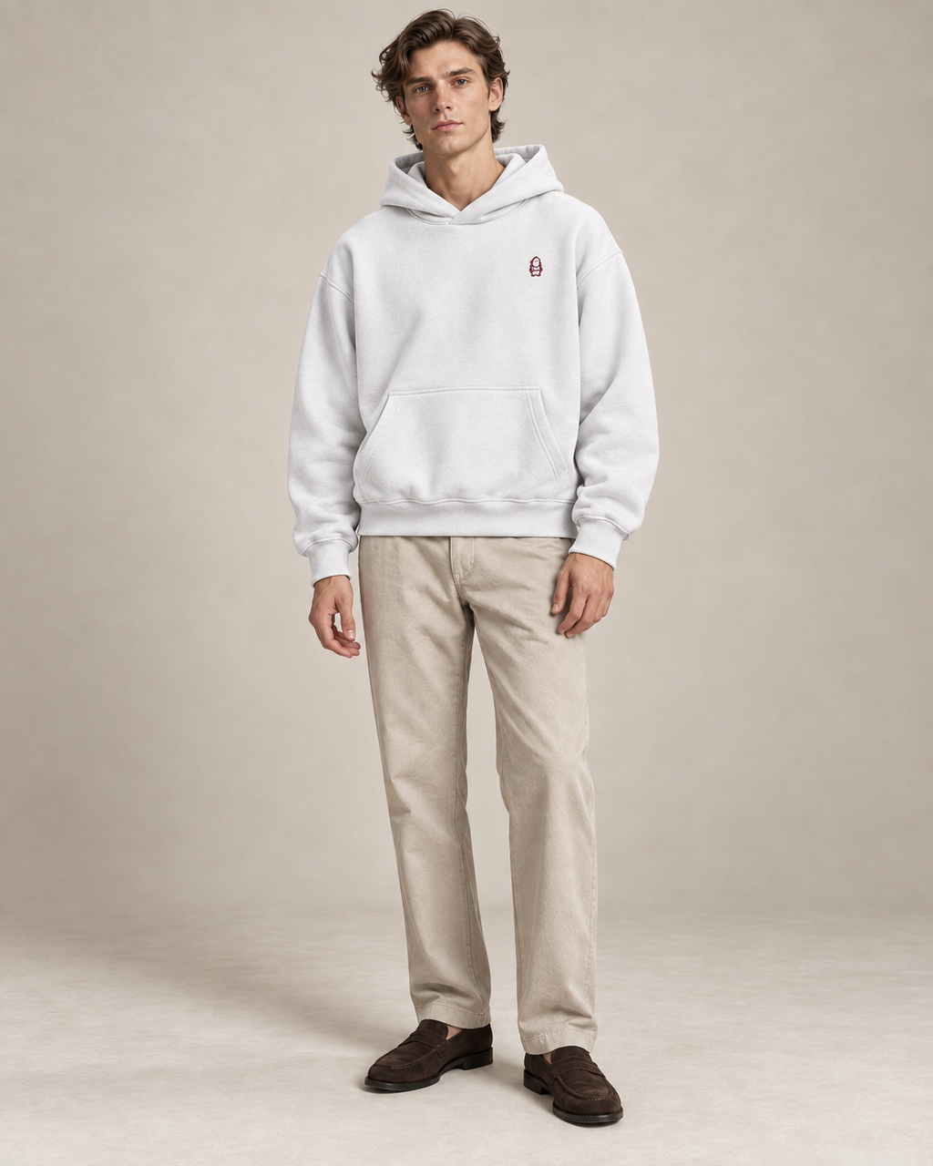 Eternal – Heavy Hoodie – White – Mann Ganzkörper