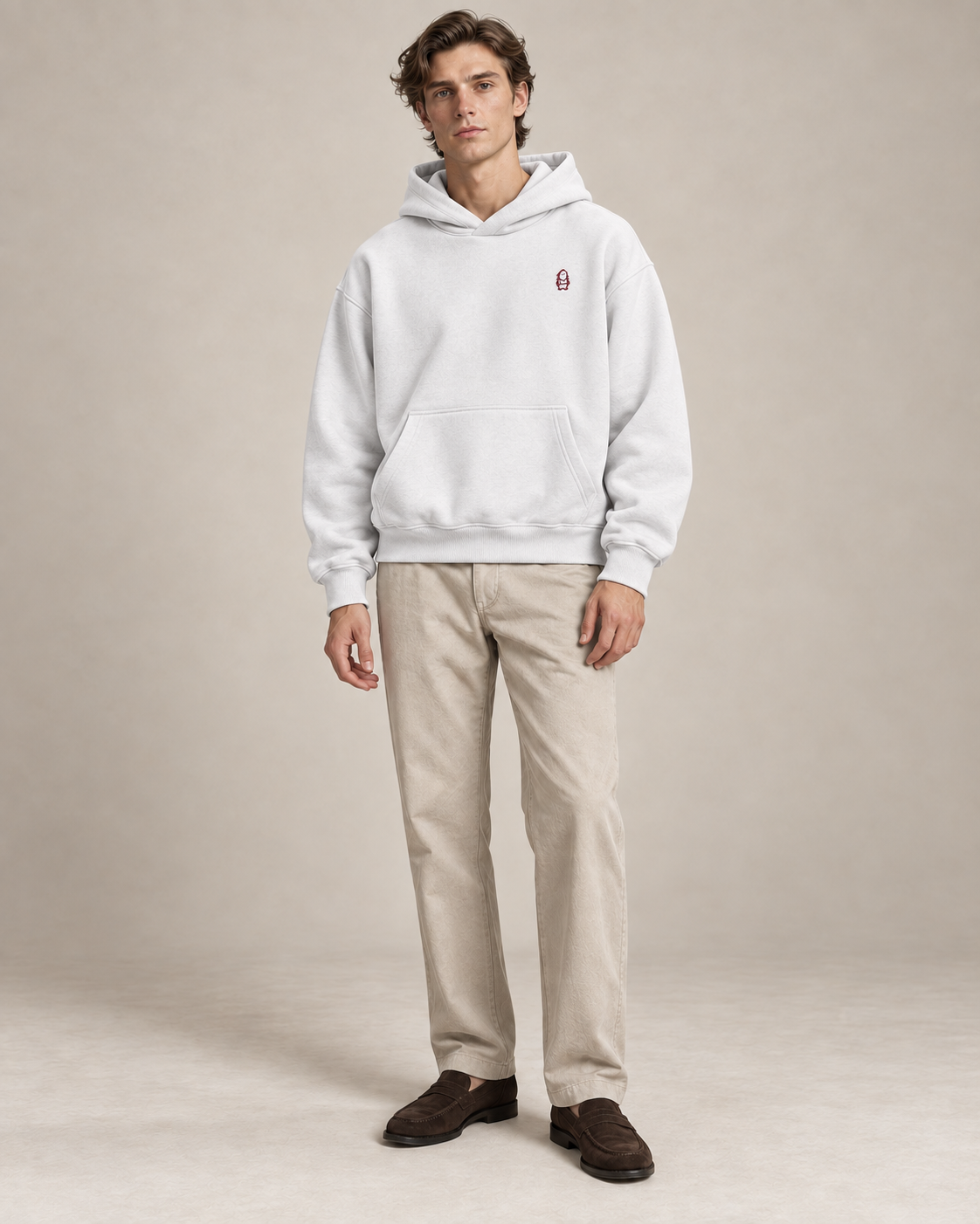 Eternal – Heavy Hoodie – White – Mann Ganzkörper