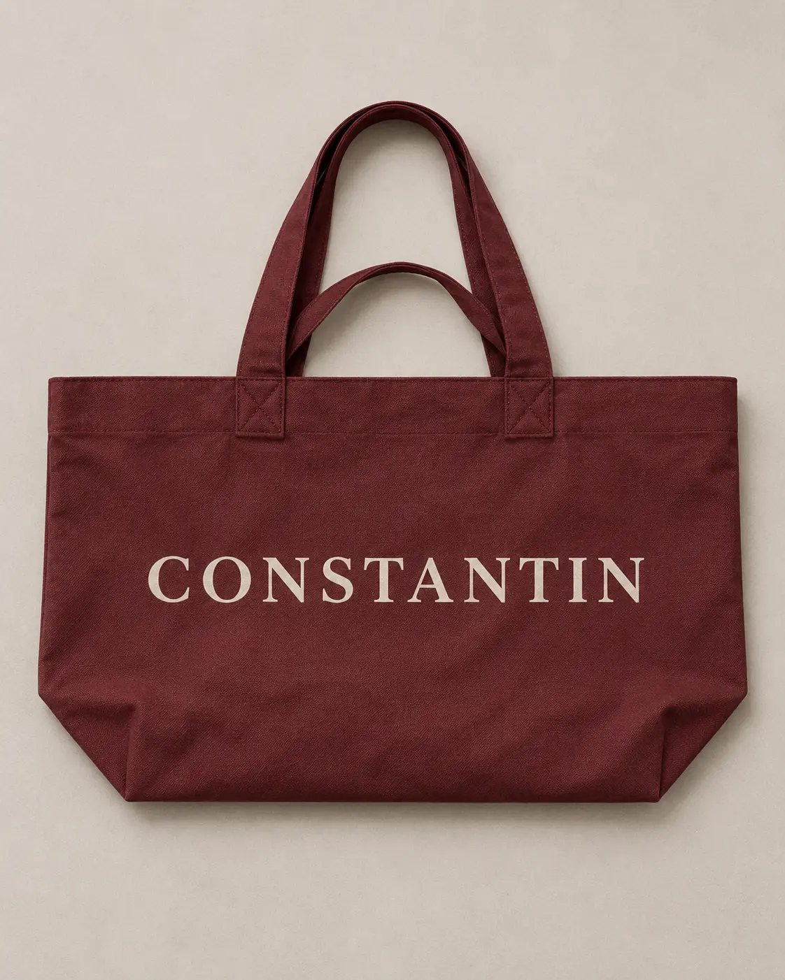 Organic Shopping-Bag – Burgundy – Produkt Vorderansicht