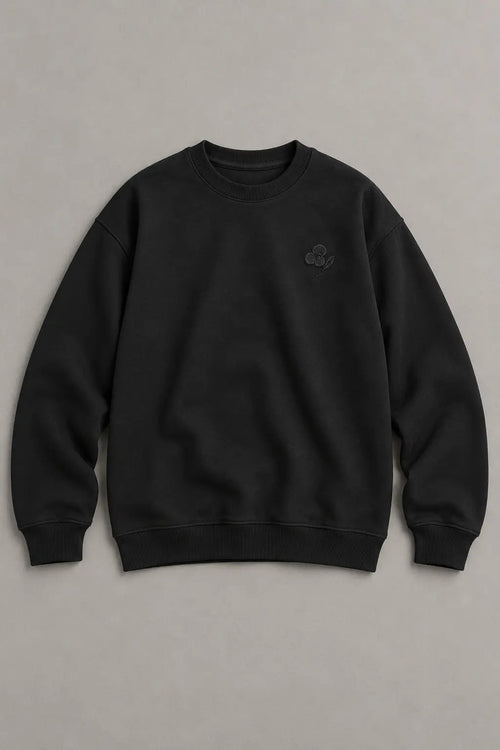 Dark Flower Sweatshirt in Schwarz, Vorderansicht
