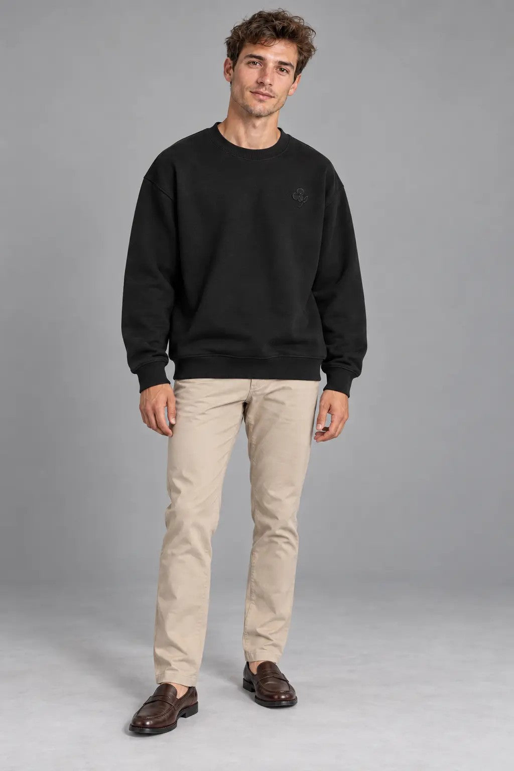Dark Flower Sweatshirt, Herren-Look