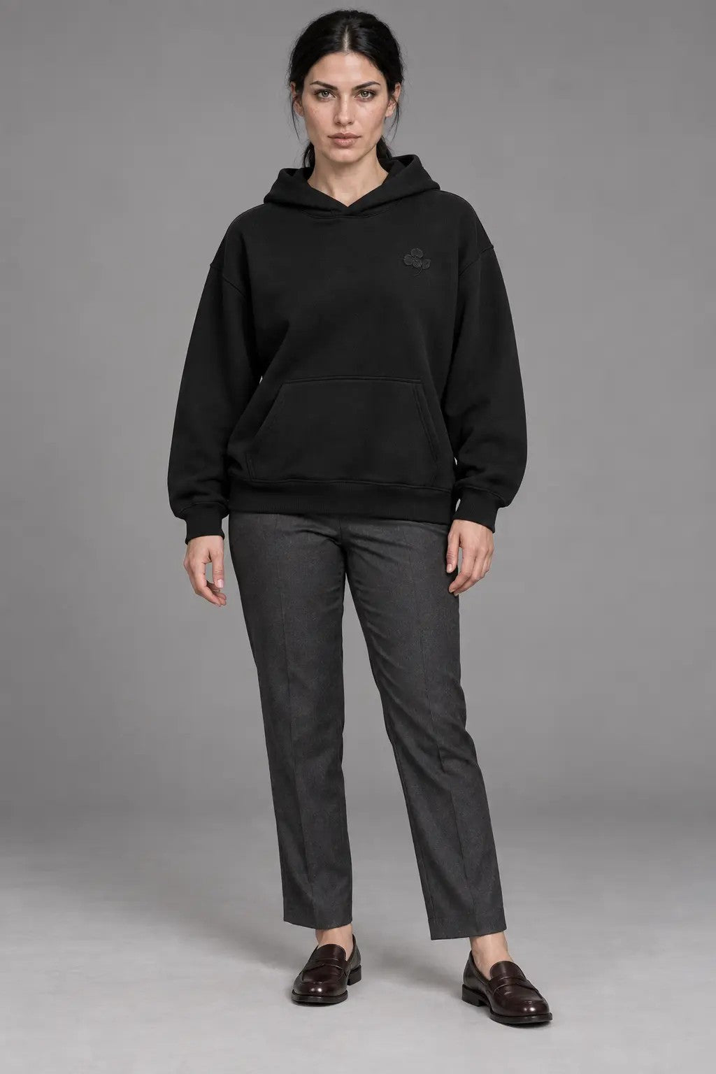 Dark Flower Heavy Hoodie, Damen-Look