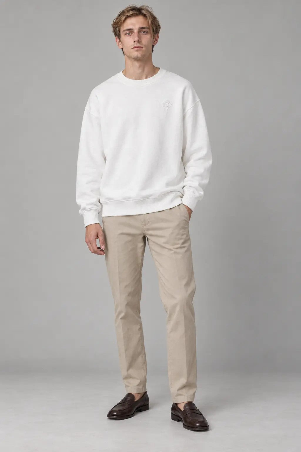 Light Flower Sweatshirt, Herren-Look