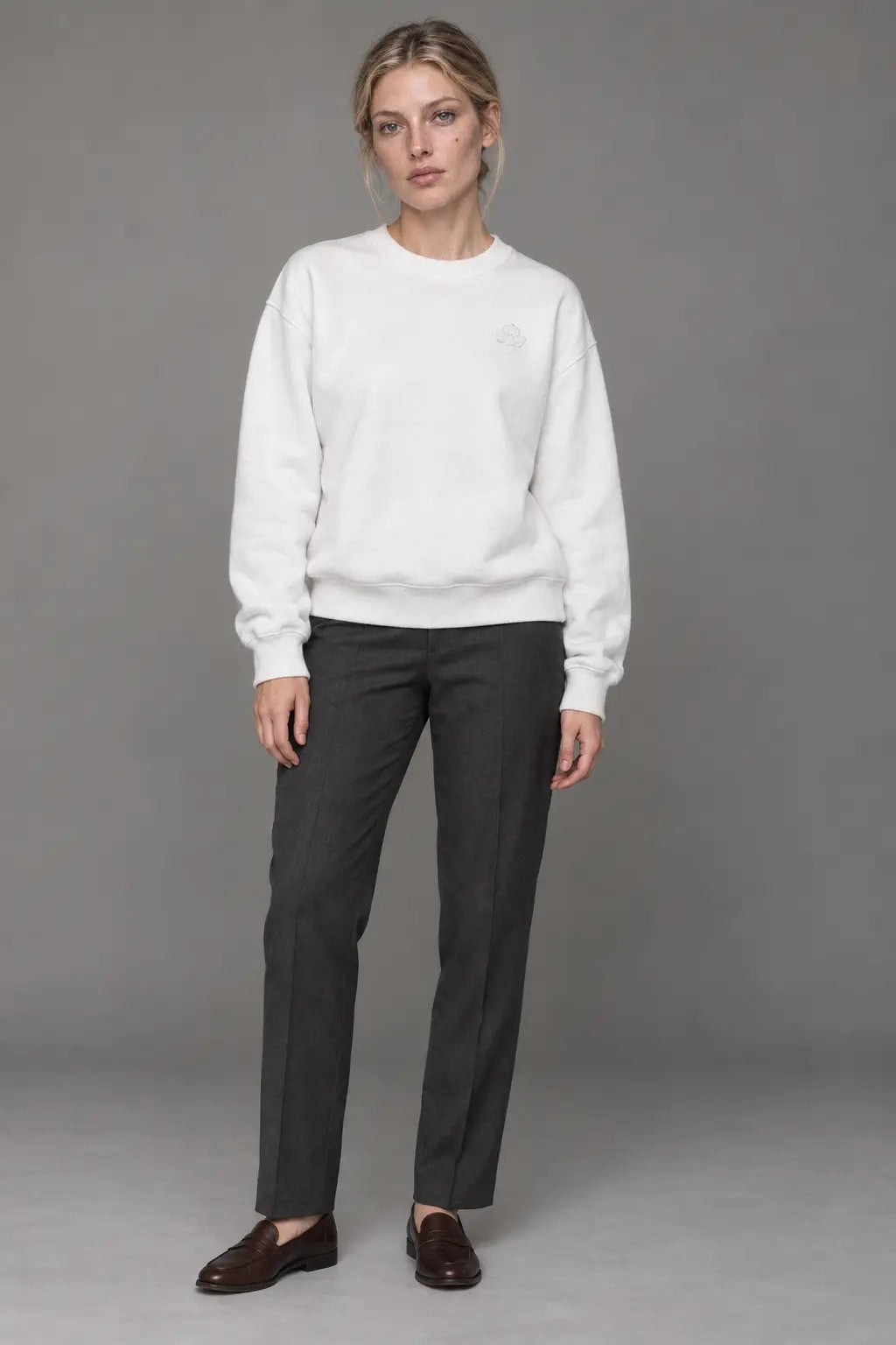 Light Flower Sweatshirt, Damen-Look